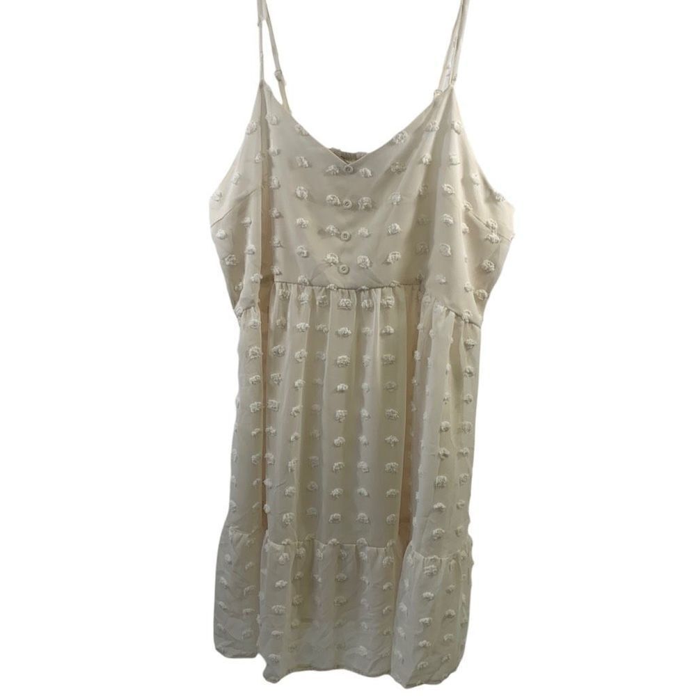 Grace Karin NWT Beige Swiss Dot Dress Size 2XL